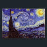Vincent Van Gogh Starry Night Vintage Fine Art Bordsnummer<br><div class="desc">Vincent van Gogh Starry Night Fine Art Painting Starry Night är en målning av den nederländske postimponerande konstnären Vincent van Gogh. Den blå natten i himlar är fylld med roliga moln, stjärnor och ett ljust halvmånsfärande måne. Starry Natt är den enda nokturn i serien av vyer från hans sovrumsfönster. Rörelse:...</div>