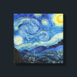 Vincent Van Gogh Starry Night Vintage Fine Art Canvastryck<br><div class="desc">Vincent Van Gogh Starry Night Vintage Fine Art Kanvastryck</div>