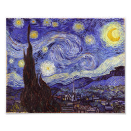 Vincent Van Gogh Starry Night Vintage Fine Art Fototryck