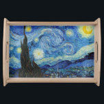 Vincent Van Gogh Starry Night Vintage Fine Art Frukostbricka<br><div class="desc">Vincent Van Gogh Starry Night Vintage Fine Art Serves fack</div>