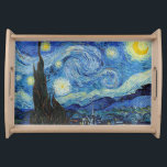 Vincent Van Gogh Starry Night Vintage Fine Art Frukostbricka<br><div class="desc">Vincent Van Gogh Starry Night Vintage Fine Art Serves fack</div>