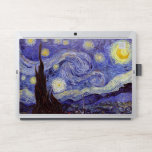 Vincent Van Gogh Starry Night Vintage Fine Art HP Laptopskin<br><div class="desc">Vincent van Gogh Starry Night Fine Art Painting Starry Night är en målning av den nederländske postimponerande konstnären Vincent van Gogh. Den blå natten i himlar är fylld med roliga moln, stjärnor och ett ljust halvmånsfärande måne. Starry Natt är den enda nokturn i serien av vyer från hans sovrumsfönster. Rörelse:...</div>