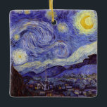 Vincent Van Gogh Starry Night Vintage Fine Art Julgransprydnad Keramik<br><div class="desc">Vincent van Gogh Starry Night Fine Art Painting Starry Night är en målning av den nederländske postimponerande konstnären Vincent van Gogh. Den blå natten i himlar är fylld med roliga moln, stjärnor och ett ljust halvmånsfärande måne. Starry Natt är den enda nokturn i serien av vyer från hans sovrumsfönster. Rörelse:...</div>