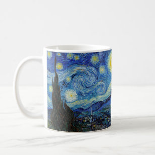 Vincent Van Gogh Starry Night Vintage Fine Art Kaffemugg