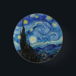 Vincent Van Gogh Starry Night Vintage Fine Art Knapp<br><div class="desc">Vincent Van Gogh Starry Night Vintage Fine Art Button</div>