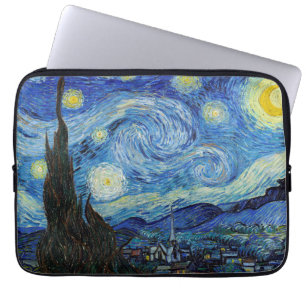 Vincent Van Gogh Starry Night Vintage Fine Art Laptop Fodral