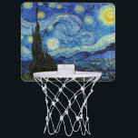 Vincent Van Gogh Starry Night Vintage Fine Art Mini-Basketkorg<br><div class="desc">Vincent Van Gogh Starry Night Vintage Fine Art Mini Basketball Ring</div>