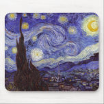 Vincent Van Gogh Starry Night Vintage Fine Art Musmatta<br><div class="desc">Vincent van Gogh Starry Night Fine Art PaintingStarry Night är en målning av den nederländske postimponerande konstnären Vincent van Gogh. Den blå natten i himlar är fylld med roliga moln, stjärnor och ett ljust halvmånsfärande måne. Starry Natt är den enda nokturn i serien av vyer från hans sovrumsfönster. Förflyttning: Efteransionism....</div>