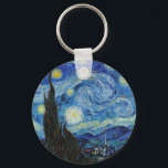 Vincent Van Gogh Starry Night Vintage Fine Art Nyckelring<br><div class="desc">Vincent Van Gogh Starry Night Vintage Fine Art Keychain</div>