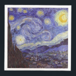 Vincent Van Gogh Starry Night Vintage Fine Art Pappersservett<br><div class="desc">Vincent van Gogh Starry Night Fine Art Painting Starry Night är en målning av den nederländske postimponerande konstnären Vincent van Gogh. Den blå natten i himlar är fylld med roliga moln, stjärnor och ett ljust halvmånsfärande måne. Starry Natt är den enda nokturn i serien av vyer från hans sovrumsfönster. Rörelse:...</div>