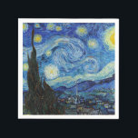 Vincent Van Gogh Starry Night Vintage Fine Art Pappersservett<br><div class="desc">Vincent Van Gogh Starry Night Vintage Fine Art Napkin</div>