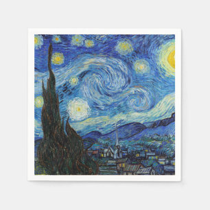 Vincent Van Gogh Starry Night Vintage Fine Art Pappersservett