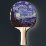 Vincent Van Gogh Starry Night Vintage Fine Art Pingisracket<br><div class="desc">Vincent van Gogh Starry Night Fine Art Painting Starry Night är en målning av den nederländske postimponerande konstnären Vincent van Gogh. Den blå natten i himlar är fylld med roliga moln, stjärnor och ett ljust halvmånsfärande måne. Starry Natt är den enda nokturn i serien av vyer från hans sovrumsfönster. Rörelse:...</div>