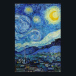 Vincent Van Gogh Starry Night Vintage Fine Art Poster<br><div class="desc">Vincent Van Gogh Starry Night Vintage Fine Art Poster</div>