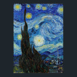 Vincent Van Gogh Starry Night Vintage Fine Art Poster<br><div class="desc">Vincent Van Gogh Starry Night Vintage Fine Art Poster</div>