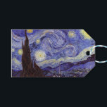 Vincent Van Gogh Starry Night Vintage Fine Art Presentetikett<br><div class="desc">Vincent van Gogh Starry Night Fine Art Painting Starry Night är en målning av den nederländske postimponerande konstnären Vincent van Gogh. Den blå natten i himlar är fylld med roliga moln, stjärnor och ett ljust halvmånsfärande måne. Starry Natt är den enda nokturn i serien av vyer från hans sovrumsfönster. Rörelse:...</div>