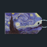 Vincent Van Gogh Starry Night Vintage Fine Art Presentetikett<br><div class="desc">Vincent van Gogh Starry Night Fine Art Painting Starry Night är en målning av den nederländske postimponerande konstnären Vincent van Gogh. Den blå natten i himlar är fylld med roliga moln, stjärnor och ett ljust halvmånsfärande måne. Starry Natt är den enda nokturn i serien av vyer från hans sovrumsfönster. Rörelse:...</div>
