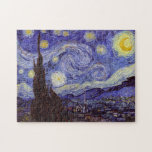 Vincent Van Gogh Starry Night Vintage Fine Art Pussel<br><div class="desc">Vincent van Gogh Starry Night Fine Art PaintingStarry Night är en målning av den nederländske postimponerande konstnären Vincent van Gogh. Den blå natten i himlar är fylld med roliga moln, stjärnor och ett ljust halvmånsfärande måne. Starry Natt är den enda nokturn i serien av vyer från hans sovrumsfönster. Förflyttning: Efteransionism....</div>