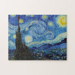 Vincent Van Gogh Starry Night Vintage Fine Art Pussel<br><div class="desc">Vincent Van Gogh Starry Night Vintage Fine Art Jigszle Puzzle.</div>