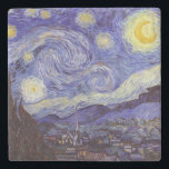 Vincent Van Gogh Starry Night Vintage Fine Art Stenunderlägg<br><div class="desc">Vincent van Gogh Starry Night Fine Art Painting Starry Night är en målning av den nederländske postimponerande konstnären Vincent van Gogh. Den blå natten i himlar är fylld med roliga moln, stjärnor och ett ljust halvmånsfärande måne. Starry Natt är den enda nokturn i serien av vyer från hans sovrumsfönster. Rörelse:...</div>