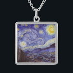 Vincent Van Gogh Starry Night Vintage Fine Art Sterling Silver Halsband<br><div class="desc">Vincent van Gogh Starry Night Fine Art Painting Starry Night är en målning av den nederländske postimponerande konstnären Vincent van Gogh. Den blå natten i himlar är fylld med roliga moln, stjärnor och ett ljust halvmånsfärande måne. Starry Natt är den enda nokturn i serien av vyer från hans sovrumsfönster. Rörelse:...</div>