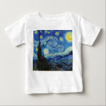 Vincent Van Gogh Starry Night Vintage Fine Art T Shirt<br><div class="desc">Vincent Van Gogh Starry Night Vintage Fine Art Baby T-Shirt</div>