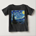 Vincent Van Gogh Starry Night Vintage Fine Art T Shirt<br><div class="desc">Vincent Van Gogh Starry Night Vintage Fine Art Baby T-Shirt</div>
