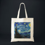 Vincent Van Gogh Starry Night Vintage Fine Art Tygkasse<br><div class="desc">Vincent Van Gogh Starry Night Vintage Fine Art Tote Bag</div>