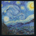 Vincent Van Gogh Starry Night Vintage Fine Art Tygservett<br><div class="desc">Vincent Van Gogh Starry Night Vintage Fine Art Napkin</div>