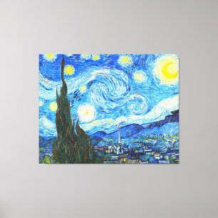 Vincent Van Gogh Starry Night Vintage Painting Canvastryck