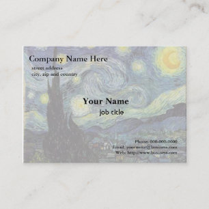 Vincent van Gogh, Starry Night Visitkort
