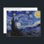 Vincent Van Gogh - Starry night Vykort<br><div class="desc">Starry Night/La unit etoilee - Vincent van Gogh,  1889</div>