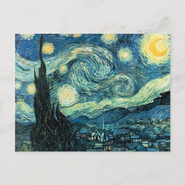 Vincent Van Gogh Starry Night Vykort (Framsida)