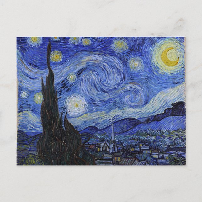 Vincent Van Gogh "Starry Night"-vykort Vykort (Framsida)
