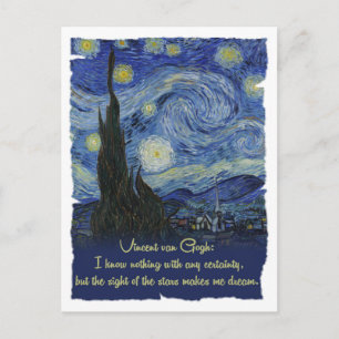 Vincent van Gogh Stars får mig att drömma CC0774 C Vykort