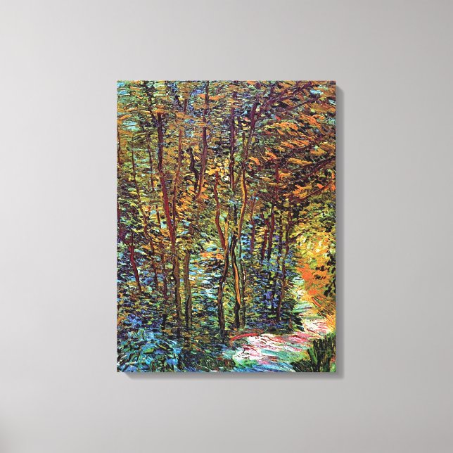 Vincent Van Gogh - Stig genom skogen Fine Art Canvastryck (Framsida)