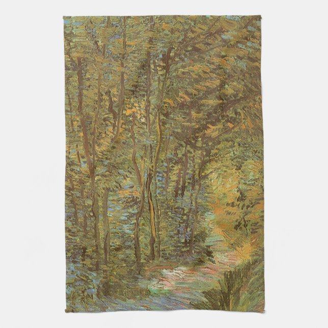 Vincent van Gogh - Stig i skogen Kökshandduk (Vertikal)