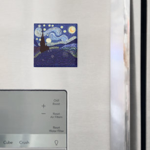Vincent Van Gogh stil Starry Night och Sjö Magnet