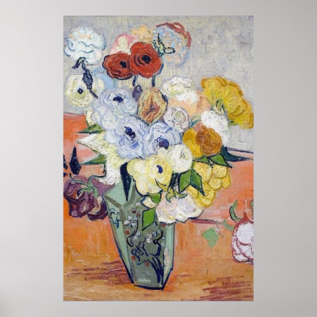 Vincent Van Gogh - still Life - Japanska Vas Poster (Framsidan)