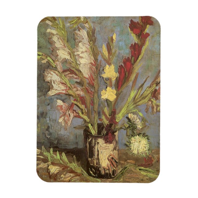 Vincent van Gogh - still Life Vas med Gladioli Magnet (Vertikal)