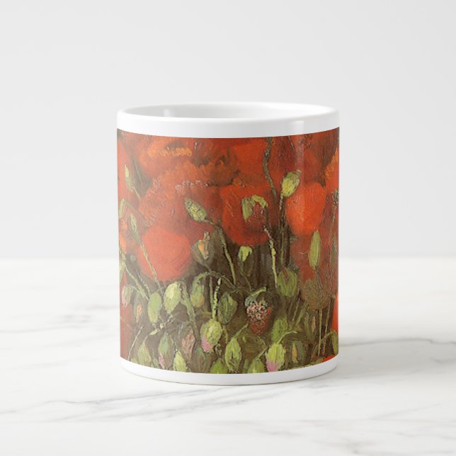 Vincent van Gogh still Life Vas med Red Poppies Jumbo Mugg (Framsidan)