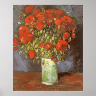Vincent van Gogh still Life Vas med Red Poppies Poster