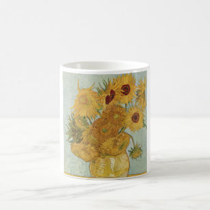 Vincent van Gogh still Life Vas med solblommor Kaffemugg