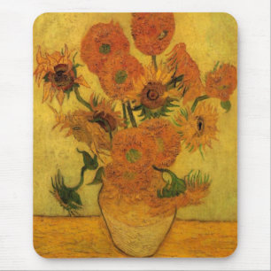 Vincent van Gogh still Life Vas w 15 Sunblommor Musmatta