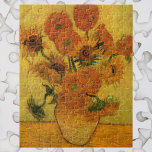 Vincent van Gogh still Life Vas w 15 Sunblommor Pussel<br><div class="desc">Fortfarande Life: Vas med femton solblommor av Vincent van Gogh är en vintage bra art post impressionism som fortfarande målar upp blommigten i livet. En del av en serie naturmålningar med en bukett av solblommor av gult och orange från en sommarträdgård. Om konstnären: Vincent Willem van Gogh (1853-1890) var en...</div>