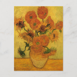 Vincent van Gogh still Life Vas w 15 Sunblommor Vykort