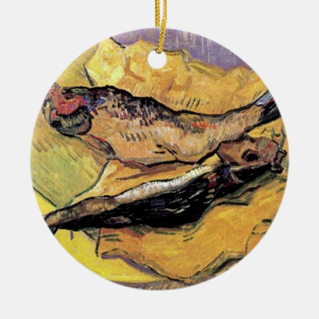Vincent Van Gogh - Stilleben Bloaters Finkonst Julgransprydnad Keramik (Framsidan)