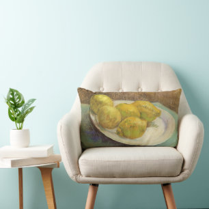 Vincent van Gogh - Stilleben Citroner på en tallri Lumbarkudde