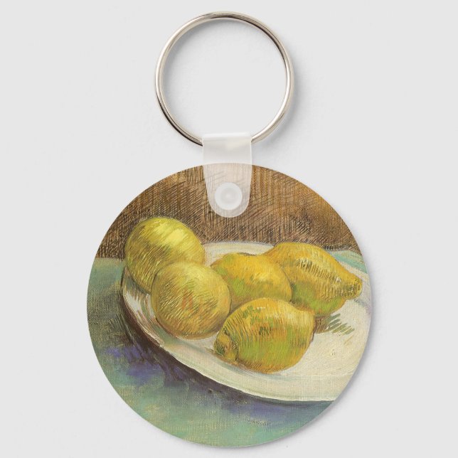 Vincent van Gogh - Stilleben Citroner på en tallri Nyckelring (Framsida)