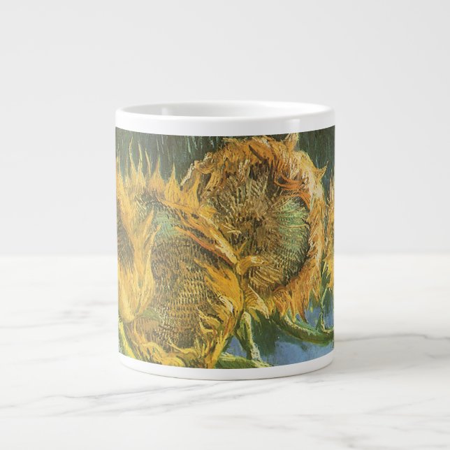 Vincent van Gogh - Stilleben: Fyra avskurna solros Jumbo Mugg (Framsidan)
